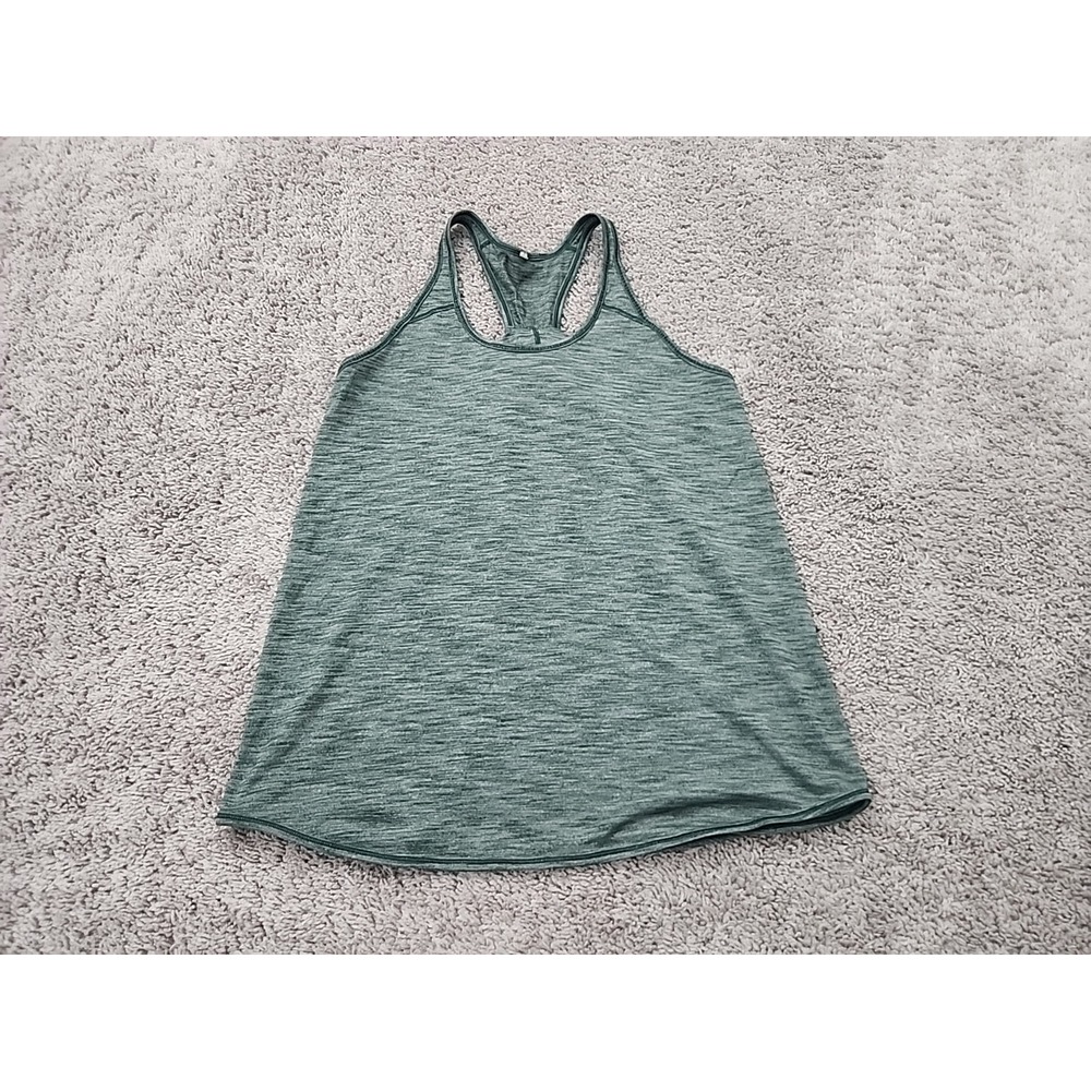 Lululemon Racerback Tank Top Womens 6 Heathered Green Activewear Gym Yoga